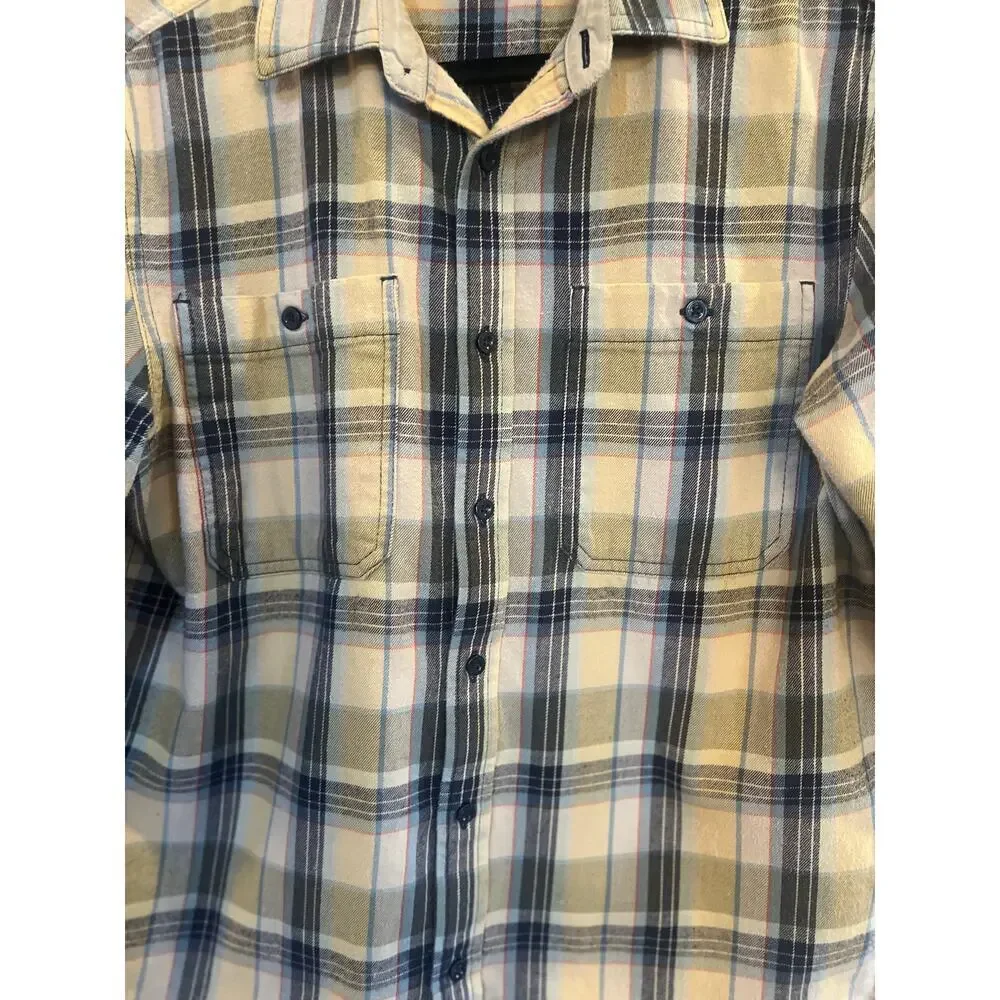 THE NORTH FACE MENS LONG SLEEVE BUTTON DOWN PLAID FLANNEL SIZE M